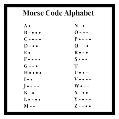 Morse Code Unisex Jewellery
